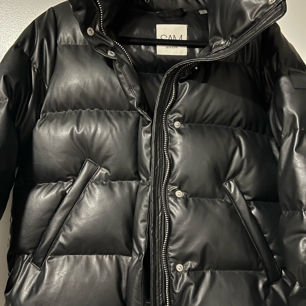 SAM Black Quilted Puffer Jacket